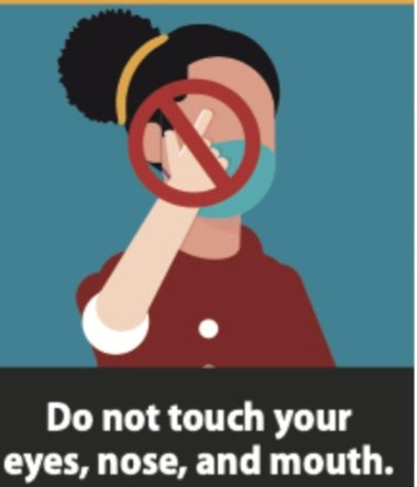 Do not touch your eyes, nose, and mouth