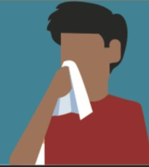 Cover coughs and sneezes illustration