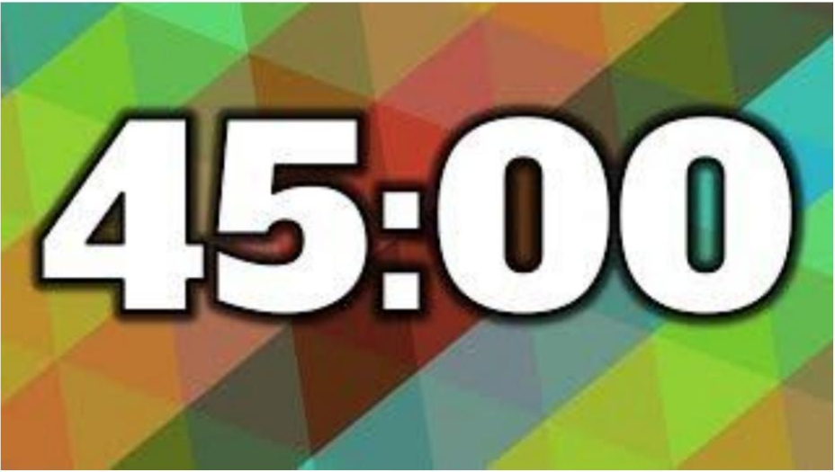 45-minute Q&A session timer